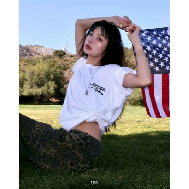 [韓國打折ing][預購 每周日中午 12:00收單] 2025 韓國 MLB 紐約洋基隊基本款街頭標誌修身短袖上衣-細節圖7