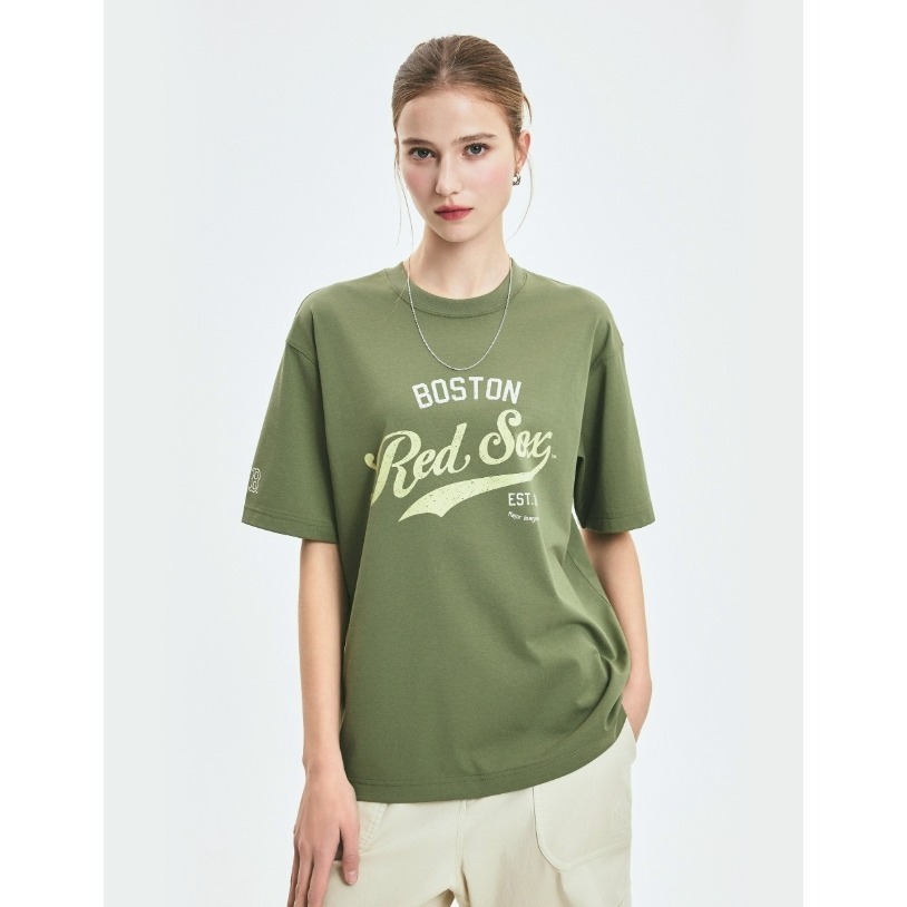 [韓國打折ing][預購 每周日中午 12:00收單] 2025 韓國 MLB復古圖案修身短袖上衣-細節圖2