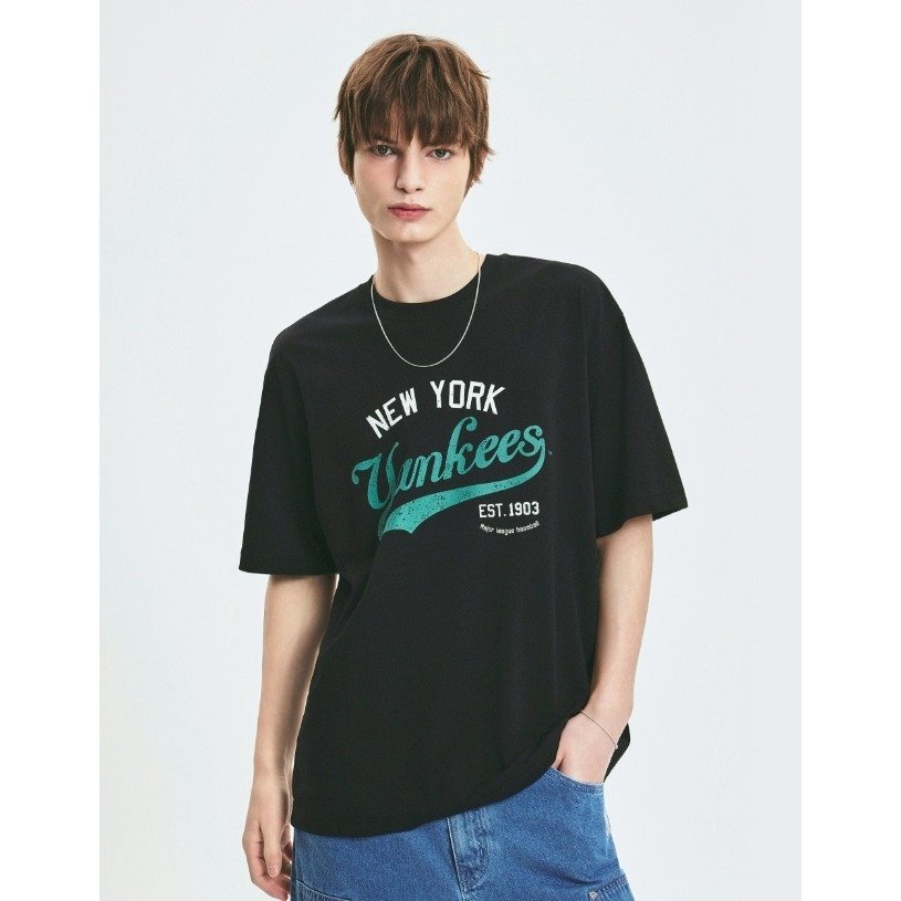 [韓國打折ing][預購 每周日中午 12:00收單] 2025 韓國 MLB復古圖案修身短袖上衣-細節圖7