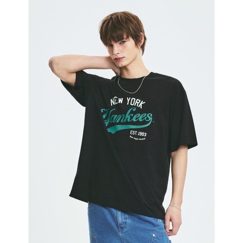 [韓國打折ing][預購 每周日中午 12:00收單] 2025 韓國 MLB復古圖案修身短袖上衣-細節圖9