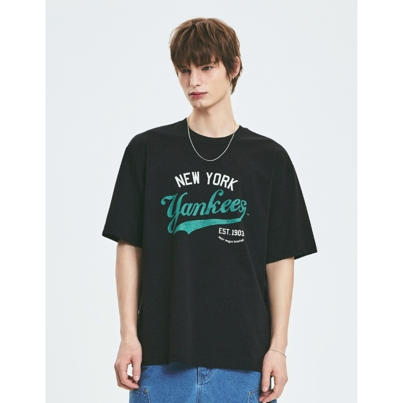 [韓國打折ing][預購 每周日中午 12:00收單] 2025 韓國 MLB復古圖案修身短袖上衣-細節圖11