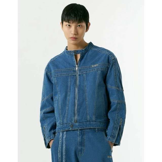 [韓國打折ing][預購 每周日中午 12:00收單] 2025 韓國 NERDY 帥氣飛行款牛仔外套-細節圖4