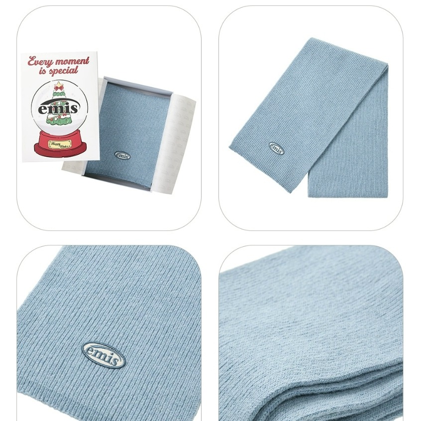 [韓國打折ing][預購 每周日中午 12:00收單] 2025 韓國 時尚配件  EMIS 短圍巾 聖誕節慶包裝-細節圖5