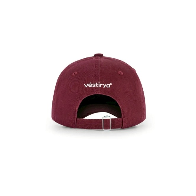 [韓國黑五折扣ing] [預購 每周日中午 12 : 00收單] 2025 韓國 VESTIRYA 英文刺繡棒球帽-紅-細節圖3