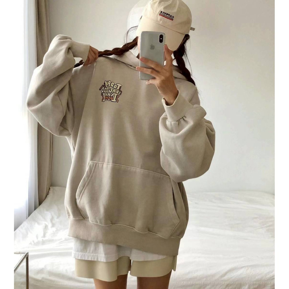 [預購 每周日中午 12:00收單] 2025  韓國 塗鴉POP字內刷毛連帽上衣 中性款-細節圖8