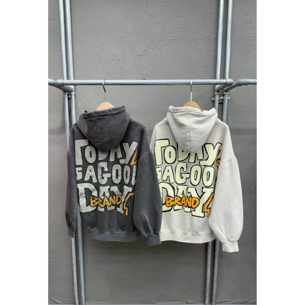 [預購 每周日中午 12:00收單] 2025  韓國 塗鴉POP字內刷毛連帽上衣 中性款-規格圖10