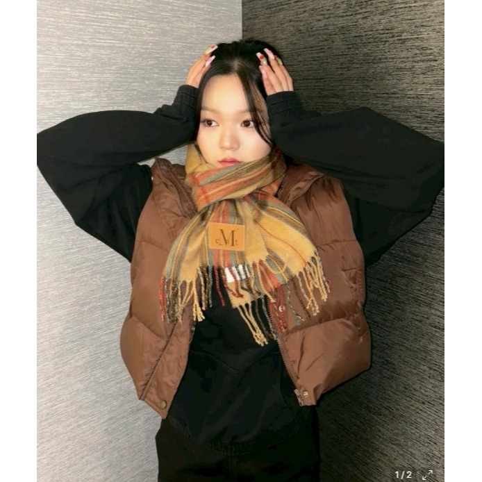 [預購 每周日中午 12:00收單] 2025 韓國 MUCENT 中短款圍巾 共12款可選-細節圖6