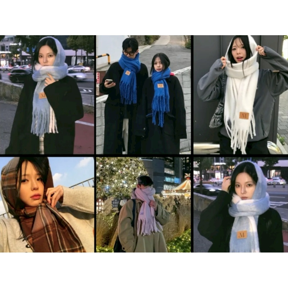 [預購 每周日中午 12:00收單] 2025 韓國 MUCENT 長款圍巾 共23款可選-細節圖5