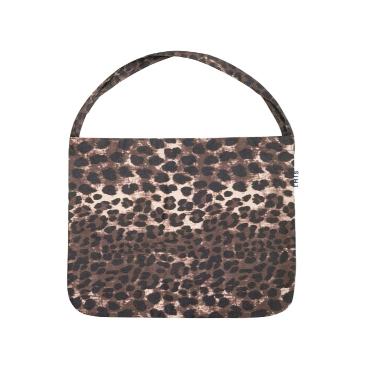 [韓國黑五折扣ing][預購 2025. 11.29 中午12:00收單] 2025 韓國 EMIS 豹紋棉質肩背包-細節圖2