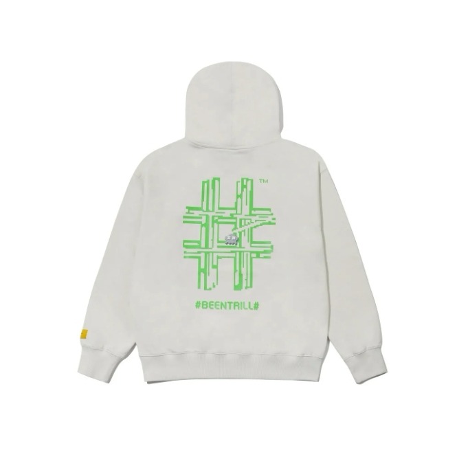 [韓國黑五折扣ing] [預購 每周日中午 12:00收單] 2025 韓國 BEENTRILL LOGO連帽上衣(灰)-細節圖4