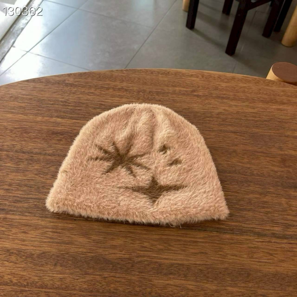 [預購 每周日中午  每周日中午12:00收單] 2025 韓國 時尚配件 星星圖案針織帽-細節圖4