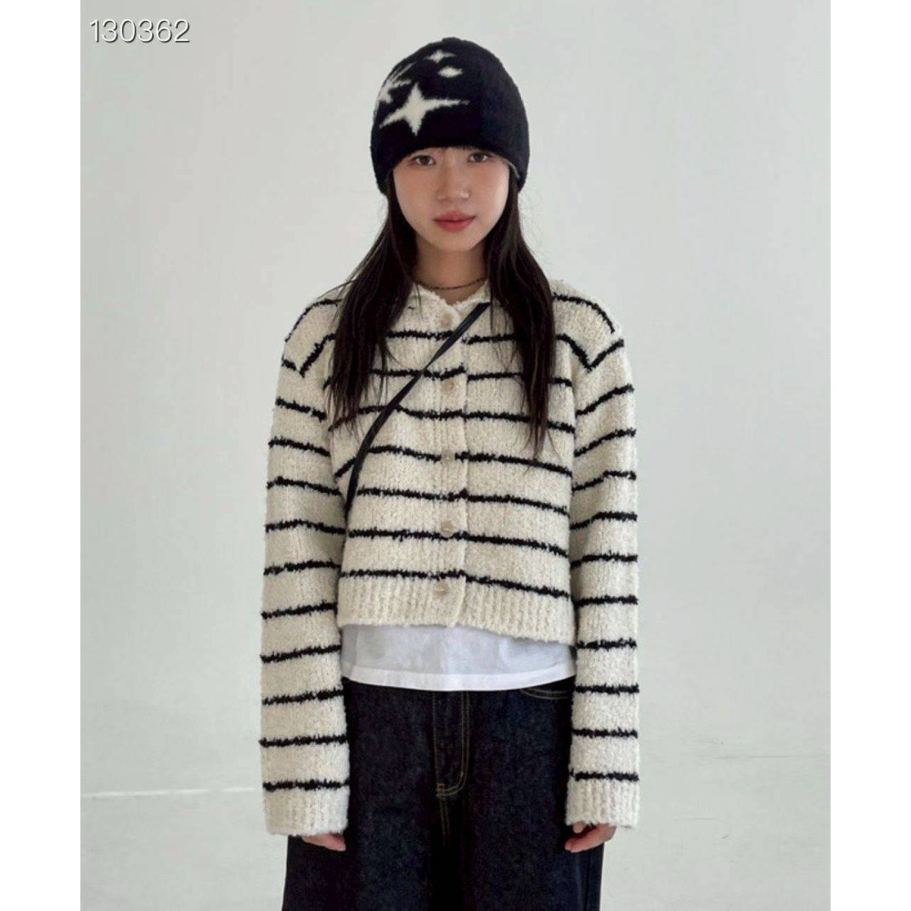 [預購 每周日中午  每周日中午12:00收單] 2025 韓國 時尚配件 星星圖案針織帽-細節圖5