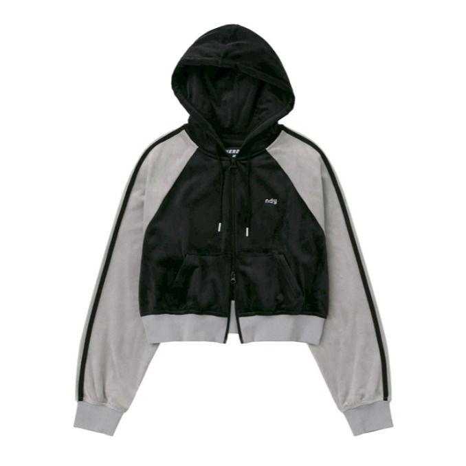 [韓國12月分活動款] [預購 每周日中午 12:00收單] 2025 韓國 NERDY  女款絲絨布連帽短外套-細節圖2