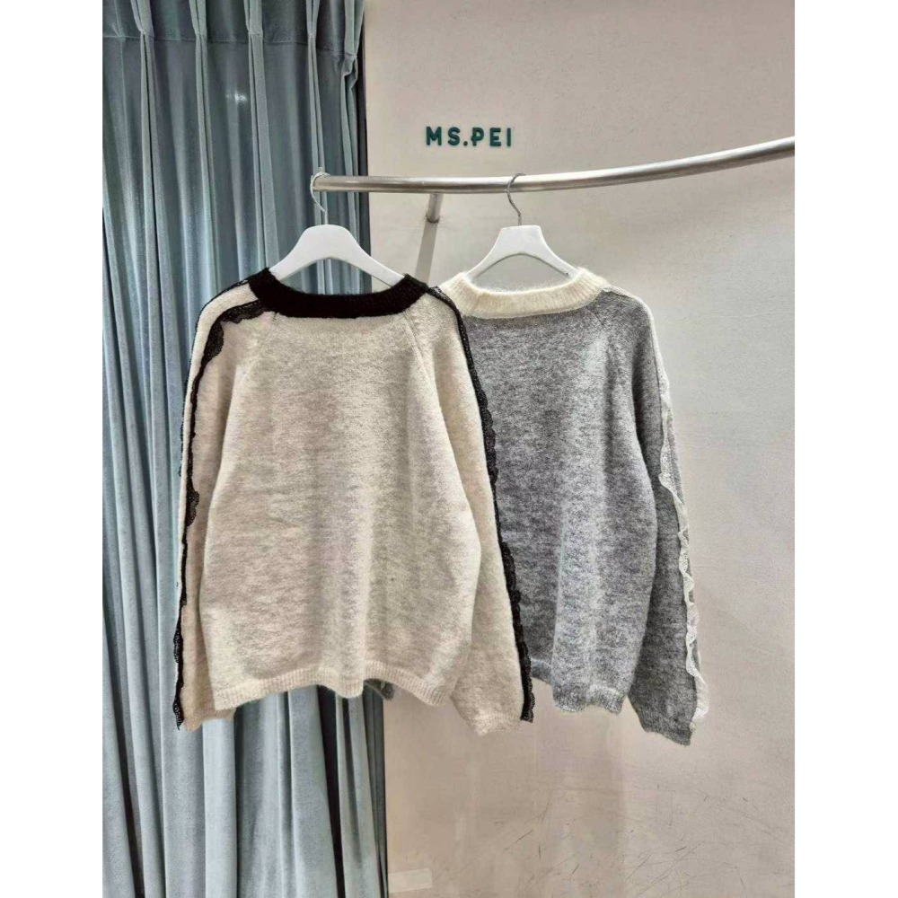 [預購 每周日中午 12:00收單] 2025 韓國 秋冬女裝  SUNSHINE字樣 針織上衣-細節圖3