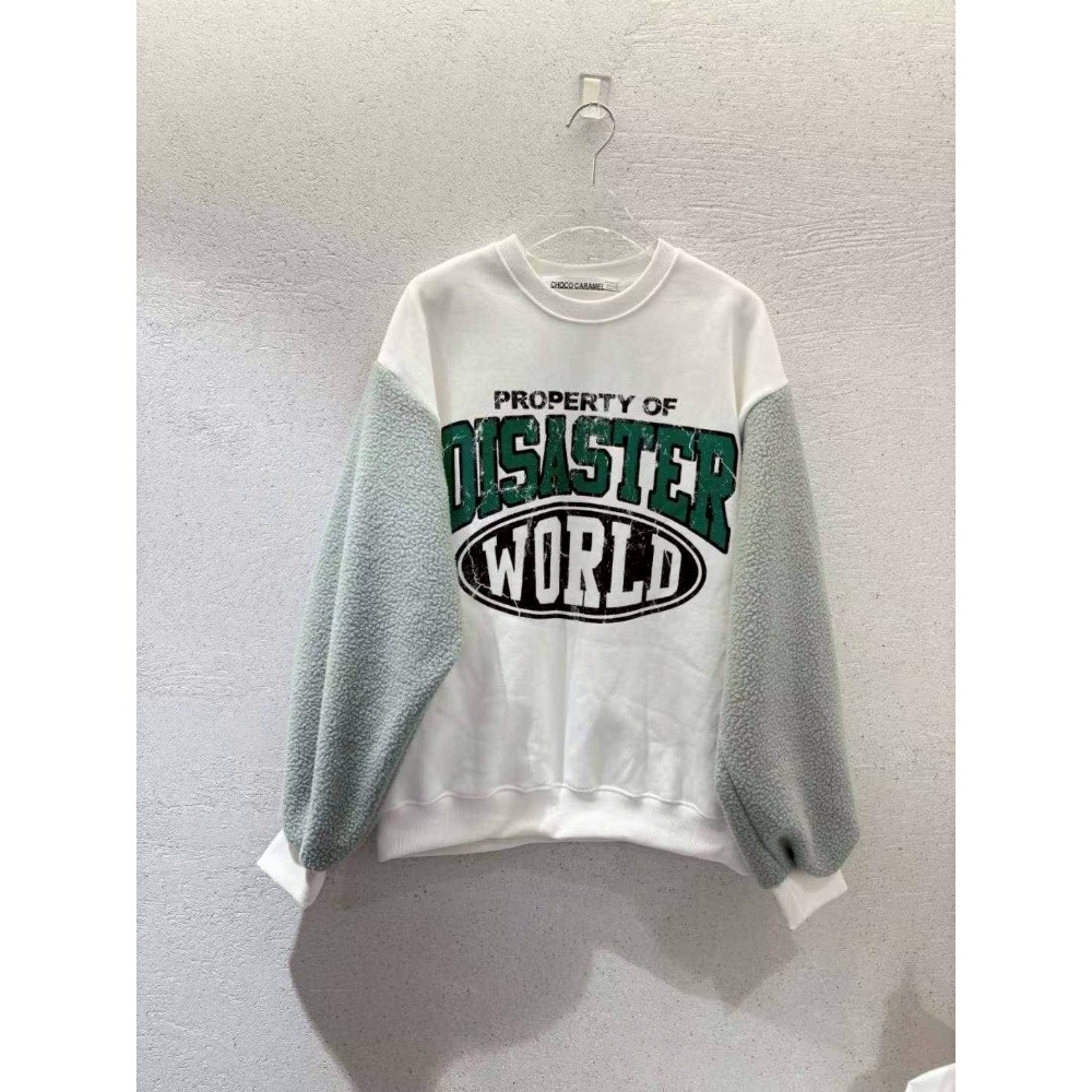 [預購 每周日中午 12:00收單] 2025 韓國 秋冬女裝 撞色拼接內刷毛上衣-規格圖7