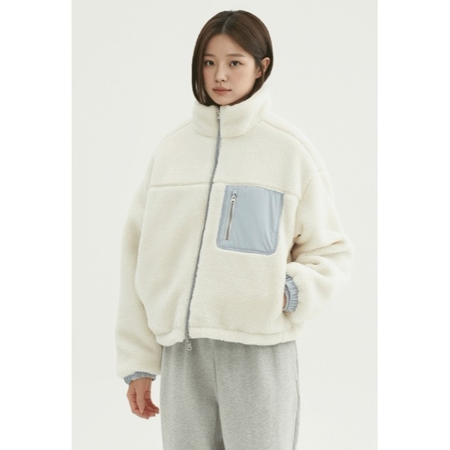 [預購 每周日中午 12:00收單] 2025 韓國 SPAO 雙面穿口袋刷毛外套 女款-細節圖4