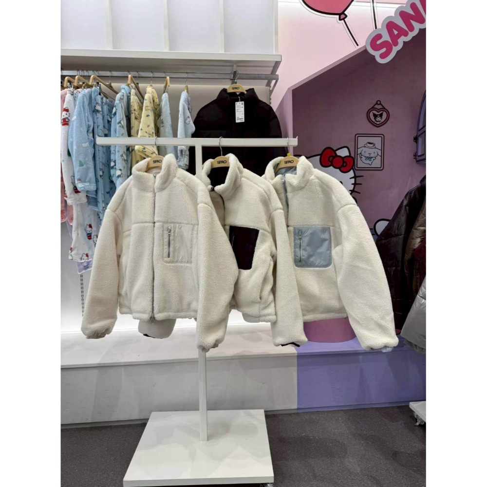 [預購 每周日中午 12:00收單] 2025 韓國 SPAO 雙面穿口袋刷毛外套 女款-細節圖10