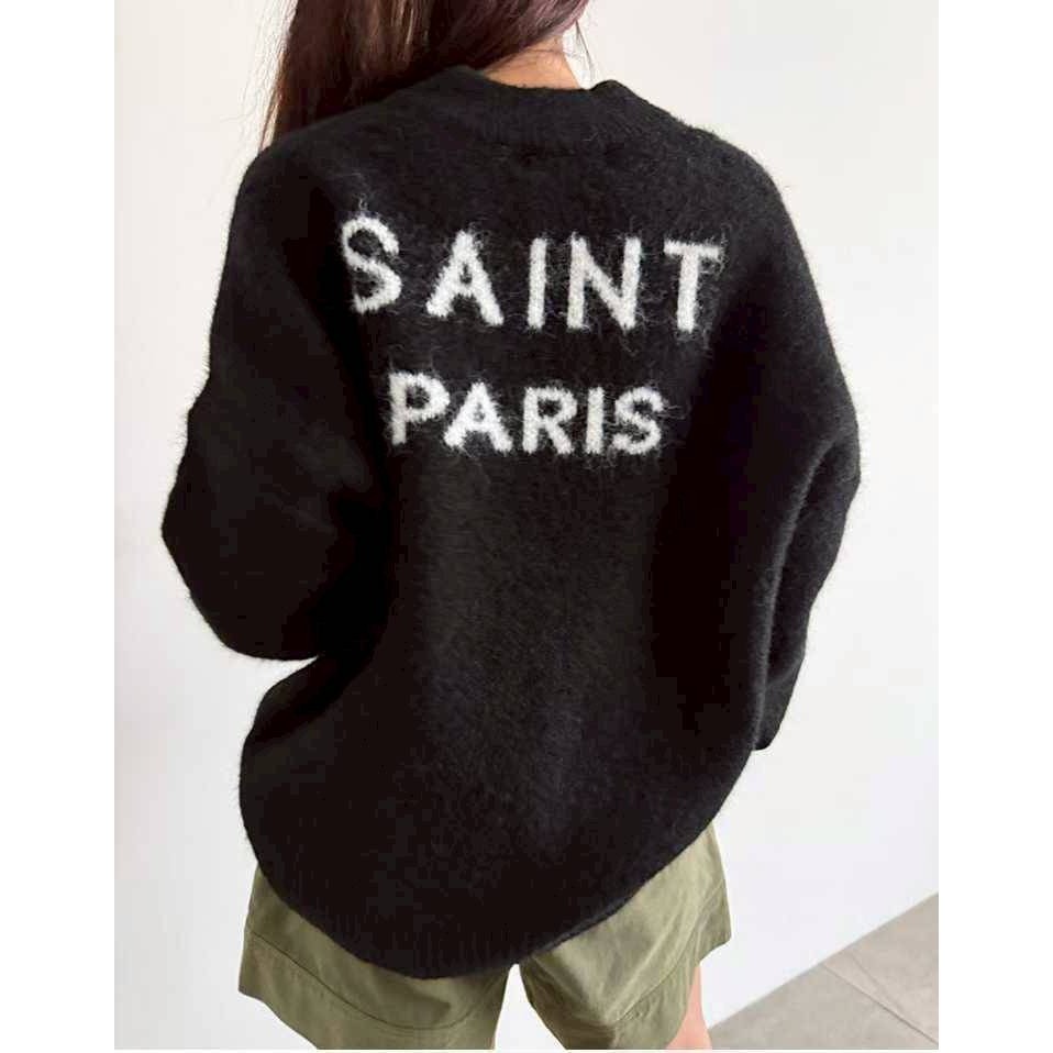 [預購 每周日中午 12:00收單] 2025 韓國 秋冬女裝 8 MABLE家 羊毛英文字樣 開襟上衣-細節圖5