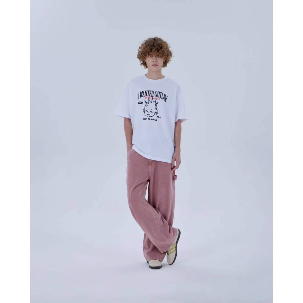 [韓國打折ing][預購 每周日中午 12:00收單] 2025 韓國潮牌DYSFUNCT  刺蝟頭男孩短袖上衣-規格圖5