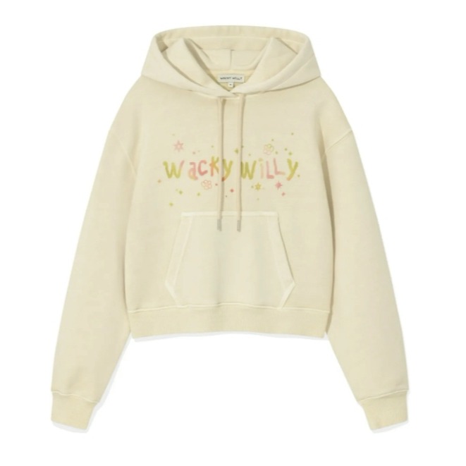 [閃購!!韓國打折ing][2025.12.21 中午 12:00收單] WACKY WILLY LOGO短連帽上衣-細節圖5