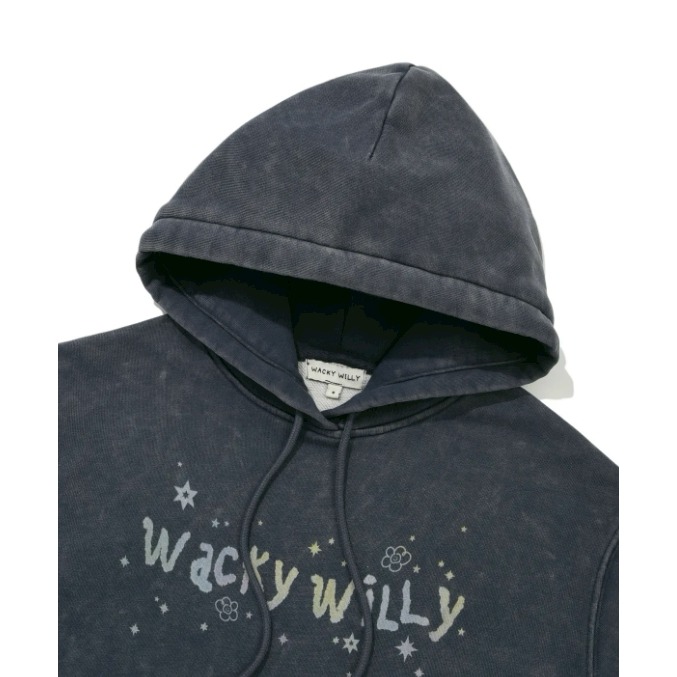 [閃購!!韓國打折ing][2025.12.21 中午 12:00收單] WACKY WILLY LOGO短連帽上衣-細節圖7