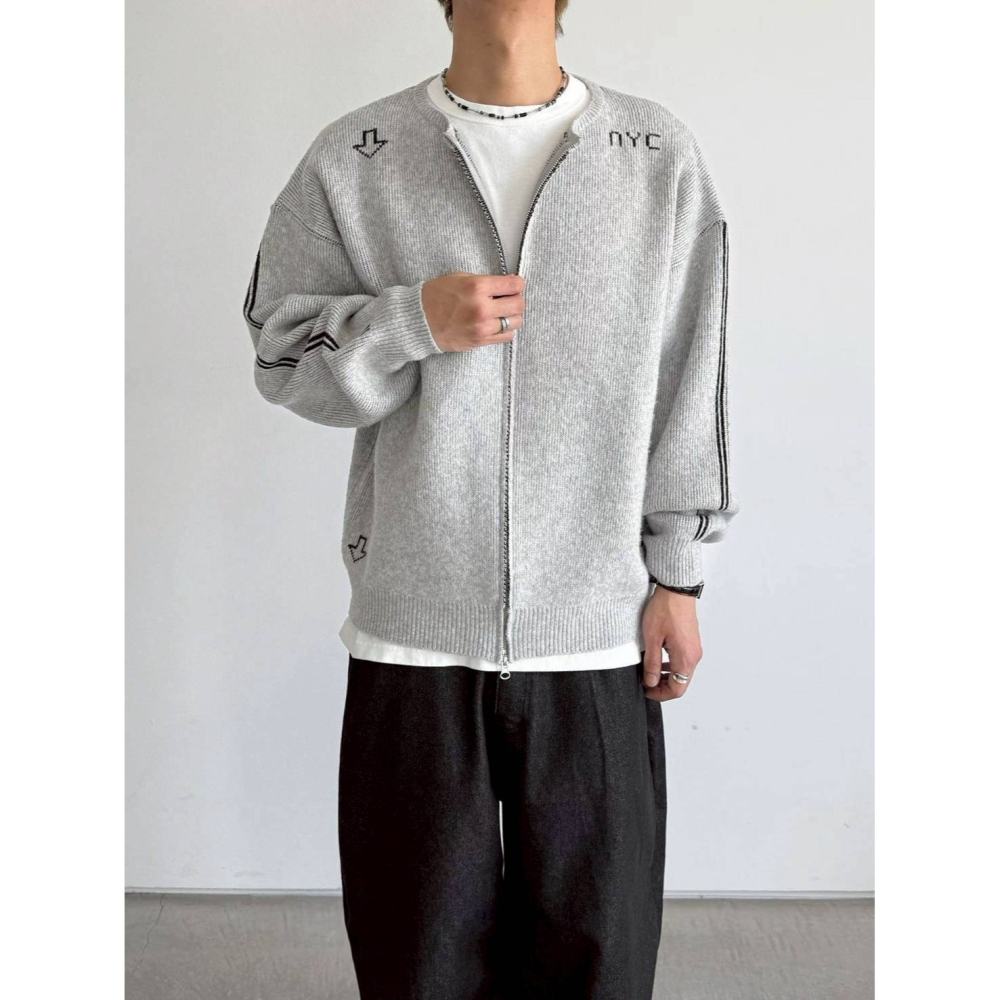 [預購 每周日中午 12:00收單] 2025 韓國  NYC馬海毛拉鍊外套-細節圖4