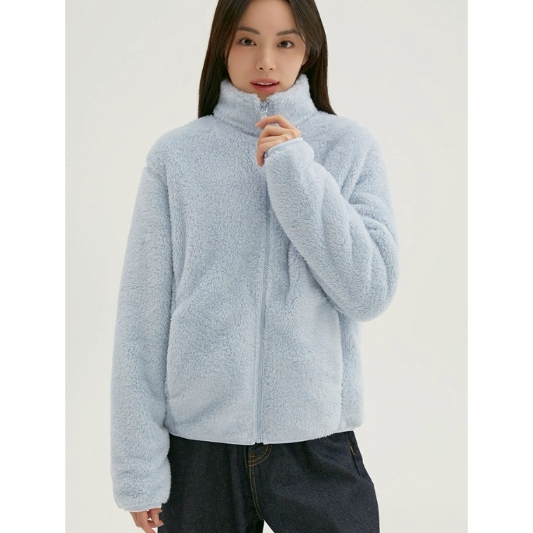 [預購 每周日中午 12:00 收單] 2025 韓國  SPAO 絨毛立領外套 (男女皆可)-細節圖2