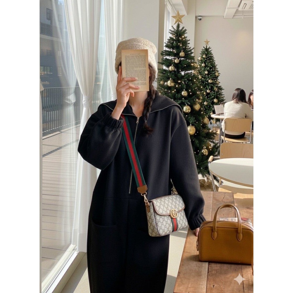 [預購 每周日中午 12:00收單] 2025 韓國 秋冬女裝 水手領拉鍊連身長褲-細節圖7