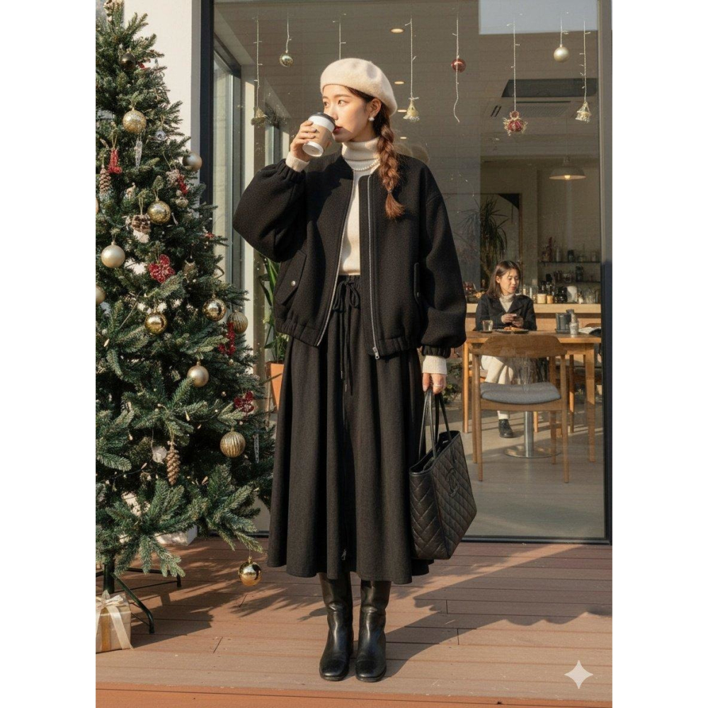 [預購 每周日中午 12:00收單] 2025 韓國 秋冬女裝  60%羊毛外套-細節圖6