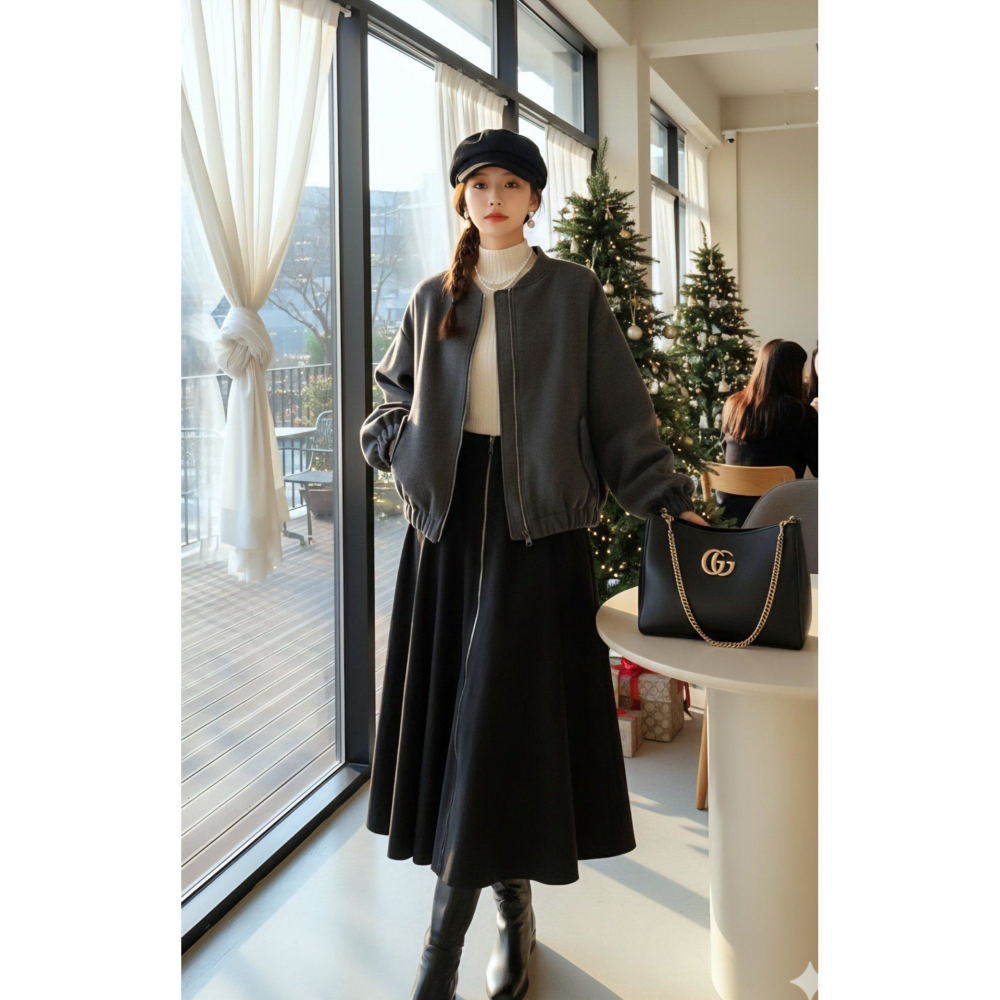 [預購 每周日中午 12:00收單] 2025 韓國 秋冬女裝  60%羊毛外套-細節圖7