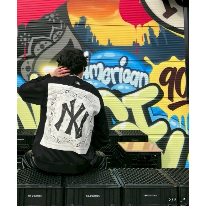 [韓國季末出清款][預購 每周日中午 12:00收單] 2025 韓國 MLB 洋基花布上衣-細節圖4