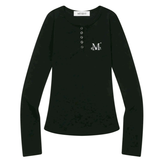 [預購 每周日中午 12:00收單] 2025 韓國 秋冬女裝   MUCENT 半開領  logo上衣-規格圖8