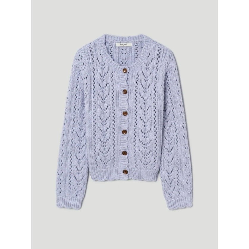 [韓國季末打折款][預購 每周日中午 12:00收單] 2025 韓國 8 SECONDS  鏤空開襟針織上衣-細節圖8