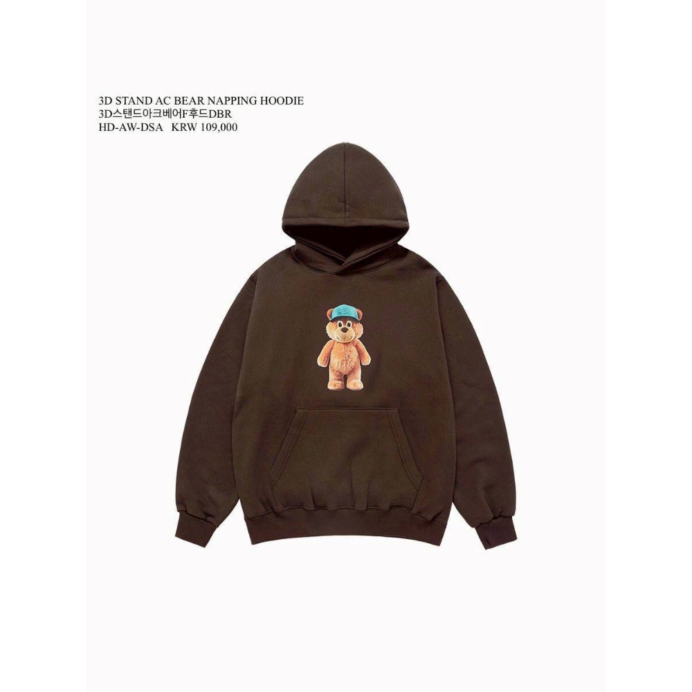 [韓國季末出清款][預購 每周日中午 12:00收單]2025 韓國 ADLV  熊熊連帽上衣-規格圖9