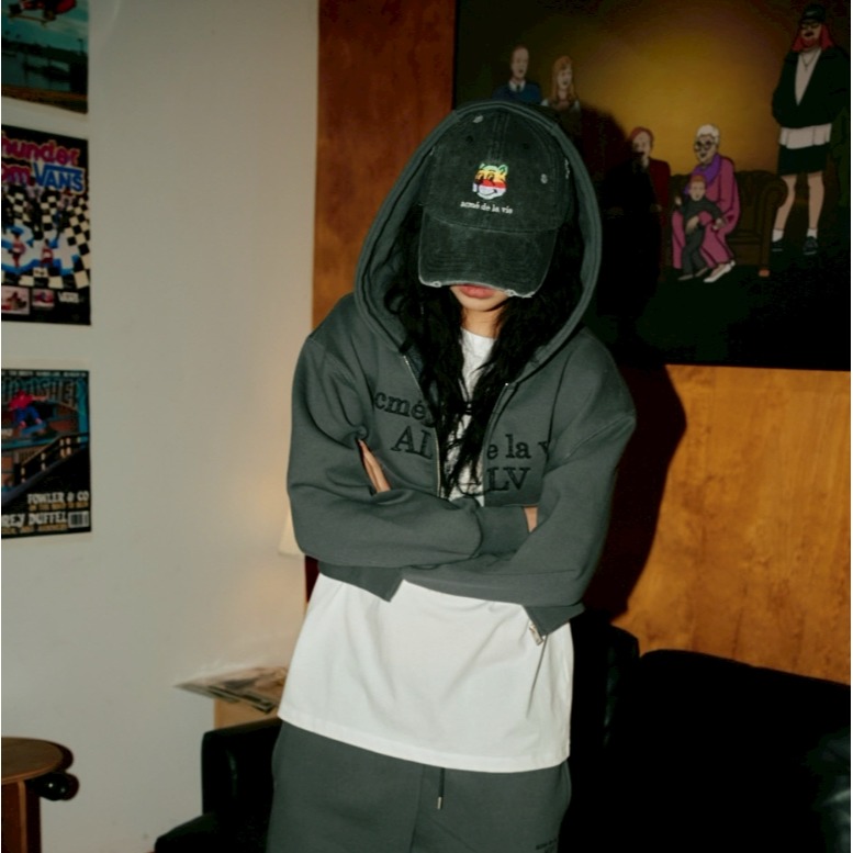 [韓國季末出清款][預購 每周日中午 12:00收單]  2025韓國 ADLV 彩虹刺繡小熊棒球帽-細節圖5