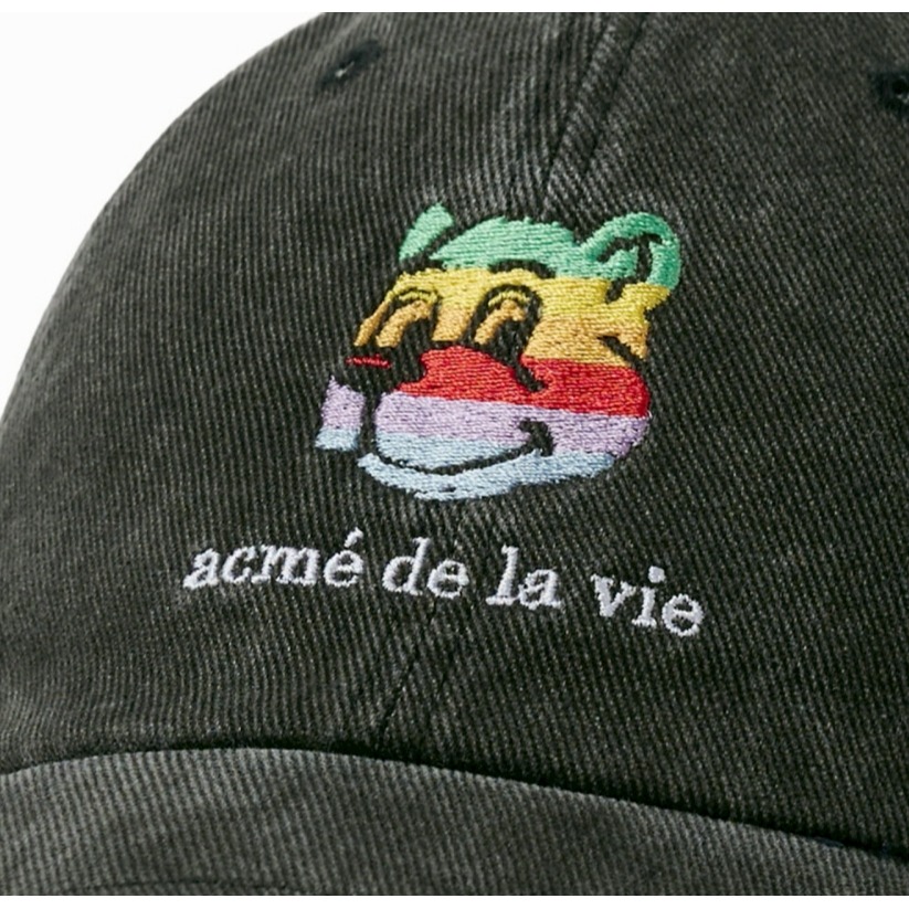 [韓國季末出清款][預購 每周日中午 12:00收單]  2025韓國 ADLV 彩虹刺繡小熊棒球帽-細節圖6