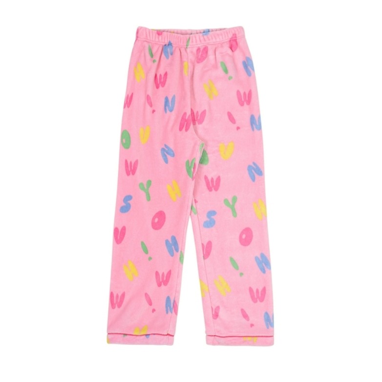 [韓國 陸心媛 年末打折款 ] [預購 每周日中午 12:00收單]陸心媛  刷毛毛茸茸上衣+長褲睡衣組-細節圖4