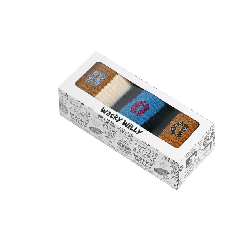 [預購 每周日中午 12:00收單] 2026 WACKY WILLY  混色三件中長襪組-細節圖2