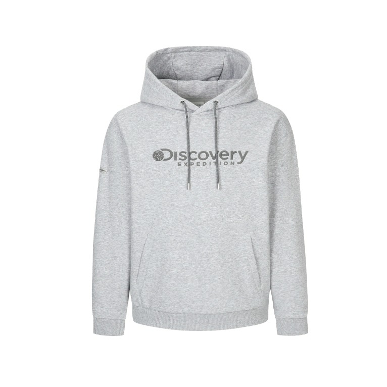 [韓國打折ING][預購 每周日中午 12:00收單] 2026 韓國 DISCOVERY 中性款LOGO大標連帽上衣-細節圖7