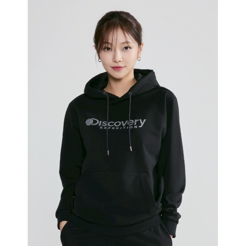 [韓國打折ING][預購 每周日中午 12:00收單] 2026 韓國 DISCOVERY 中性款LOGO大標連帽上衣-規格圖9