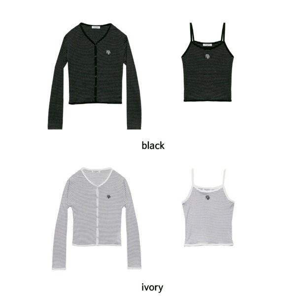 [韓國打折ing][預購 每周日中午 12:00收單] 2026 韓國 MUAHMUAH 條紋開襟上衣+背心套裝組-規格圖10