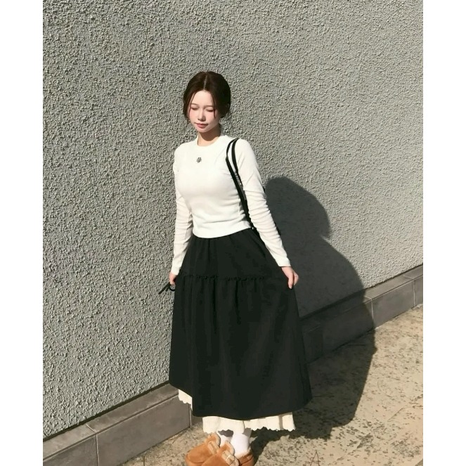 [韓國打折ing][預購 每周日中午 12:00收單] 2026 韓國 MUAHMUAH 假兩件針織背心上衣-細節圖4