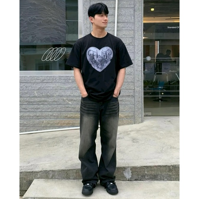 [韓國打折ing][預購 每周日中午 12:00收單] 2026 韓國 F.ILLUMINATE 愛心暈染上衣-細節圖5