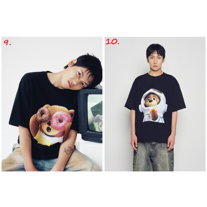 [預購 每周日中午 12:00收單] 2026 韓國 ADLV 春夏新款 可愛小熊大頭上衣 (黑色款)-規格圖10