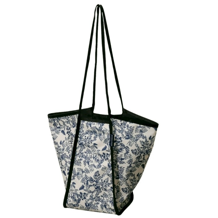 [預購 每周日中午 12:00收單] 2026 韓國  HIGHLOOP 復古碎花托特包(白底藍花)-細節圖4