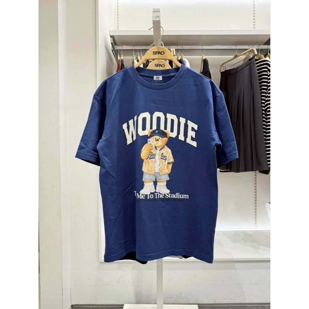 [預購 每周日中午 12:00收單] 2026 韓國  SPAO WOODIE 熊短袖上衣-規格圖8