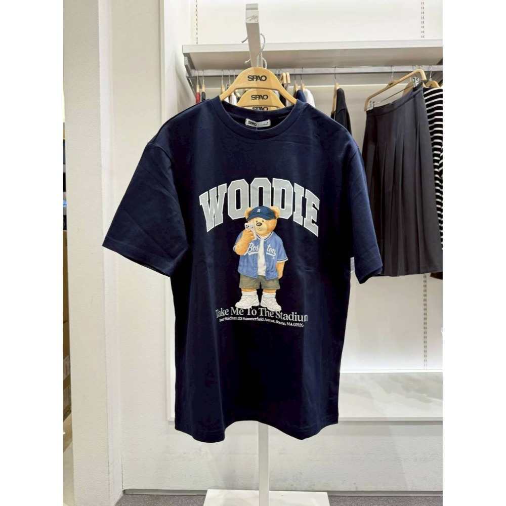 [預購 每周日中午 12:00收單] 2026 韓國  SPAO WOODIE 熊短袖上衣-規格圖8