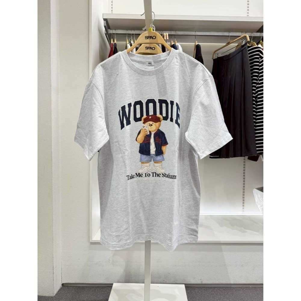 [預購 每周日中午 12:00收單] 2026 韓國  SPAO WOODIE 熊短袖上衣-規格圖8
