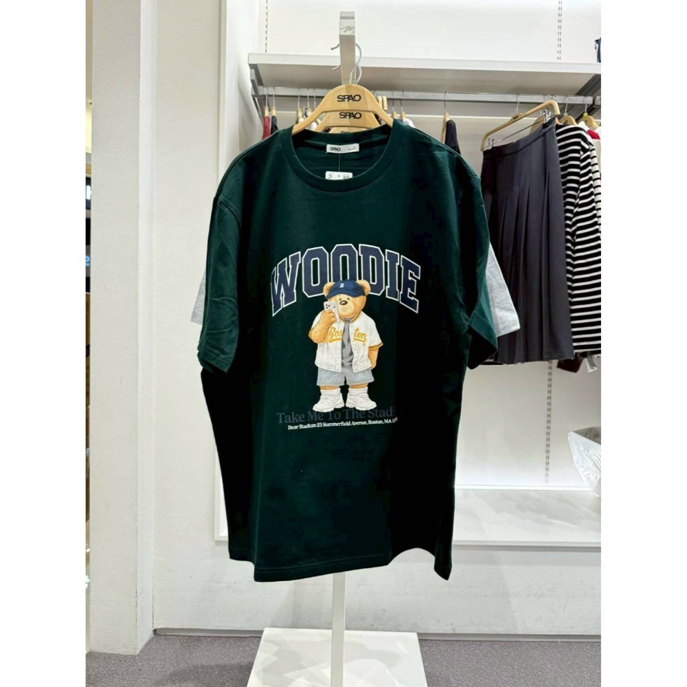 [預購 每周日中午 12:00收單] 2026 韓國  SPAO WOODIE 熊短袖上衣-規格圖8