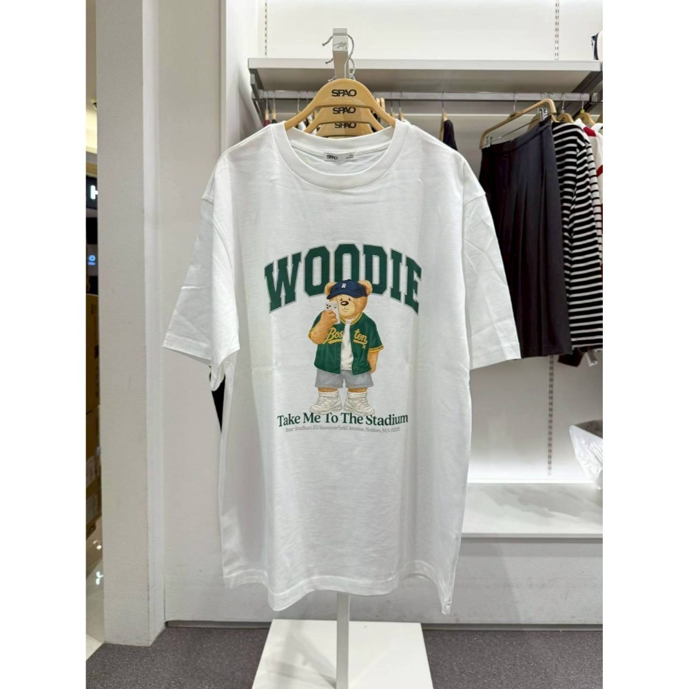 [預購 每周日中午 12:00收單] 2026 韓國  SPAO WOODIE 熊短袖上衣-規格圖8